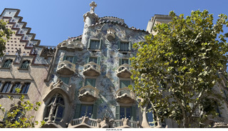 18 a2y. Spain - Barcelona - Casa Amatller designed by Gaudi's rival Josep Puig i Cadafalch, owned by chocolatier Antoni Amatller