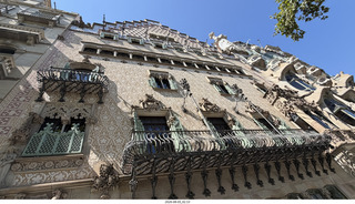 23 a2y. Spain - Barcelona - Casa Amatller designed by Gaudi's rival Josep Puig i Cadafalch, owned by chocolatier Antoni Amatller