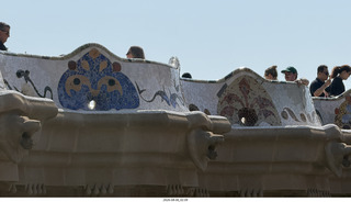 69 a2y. Spain - Barcelona - Park Guell (Gaudi) - mosaic tile