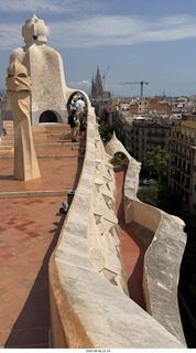 197 a2y. Spain - Barcelona - La Pedrera - roof
