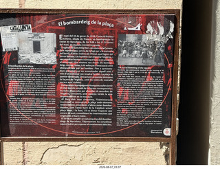 84 a2y. Spain - Barcelona - old Roman-Empire area sign