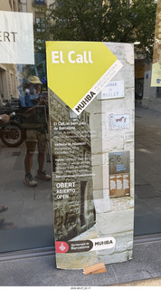 87 a2y. Spain - Barcelona - old Roman-Empire area sign
