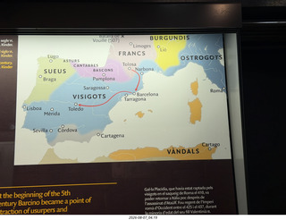 172 a2y. Spain - Barcelona - old Roman-Empire underground ruins map