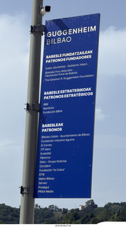 48 a2y. Spain - Bilbao - Guggenheim Museum - outisde sign
