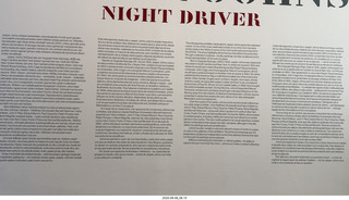 96 a2y. Spain - Bilbao - Guggenheim Museum - Jasper Johns Night Driver sign
