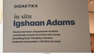 146 a2y. Spain - Bilbao - Guggenheim Museum - Didaktika in situ Igshaan Adams sign