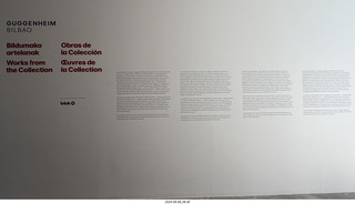 162 a2y. Spain - Bilbao - Guggenheim Museum - works from the collection sign
