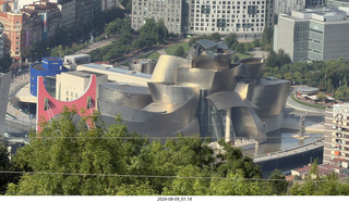 29 a2y. Spain - Bilbao - walking tour - city viewpoint - Guggenheim Museum
