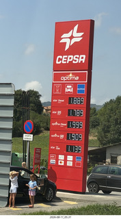25 a2y. Spain bilbao to gijon - petrol about 1.8 euros per liter