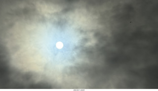 115 a2y. Spain bilbao to gijon - sun in cloudy sky