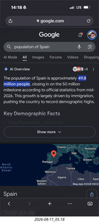 158 a2y. Spain - Spain population 50M people