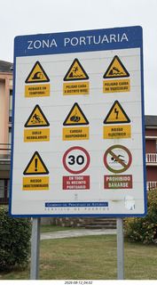 109 a2y. Spain - Puerta de Vega - marina sign