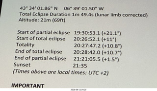 115 a2y. Spain - eclipse times