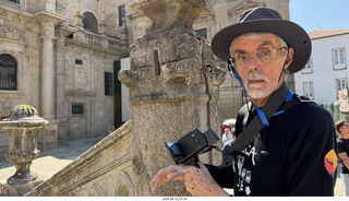 95 a2y. Spain - Santiago de Compostela - walking tour - one of my tour mates