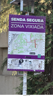 208 a2y. Spain - Santiago de Compostela - walking tour sign