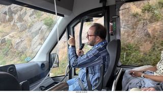 25 a2y. Spain - bus tour of north shore - our tour guide