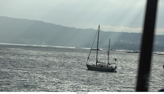35 a2y. Spain - bus tour of north shore - sailboat