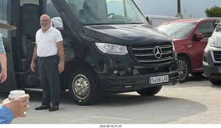 60 a2y. Spain - bus tour of north shore - our bus and driver