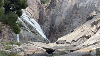 74 a2y. Spain - bus tour of north shore - river ending in waterfall