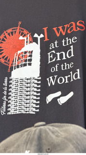109 a2y. Spain - bus tour of north shore - Fisterra - the end of the world - t-shirt