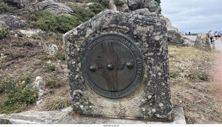 114 a2y. Spain - bus tour of north shore - Fisterra - the end of the world - monument