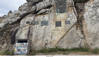 123 a2y. Spain - bus tour of north shore - Fisterra - the end of the world - monuments