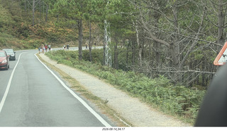 141 a2y. Spain - bus tour of north shore - walkers