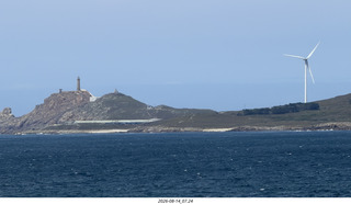 223 a2y. Spain - bus tour of north shore - windmills