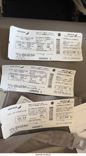 1 a2y. boarding passes for the trip home