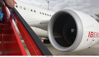 11 a2y. Madrid to Chicago (MAD-ORD) airplane engine