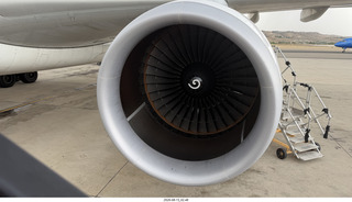13 a2y. Madrid to Chicago (MAD-ORD) airplane engine